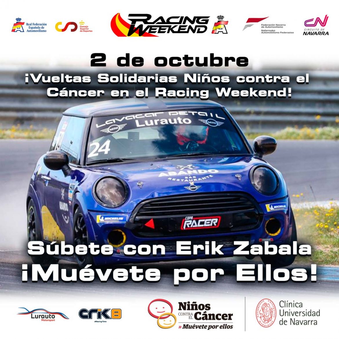 Vueltas Solidarias Ni&ntilde;os contra el C&aacute;ncer en el Circuito de Navarra (2 de octubre)